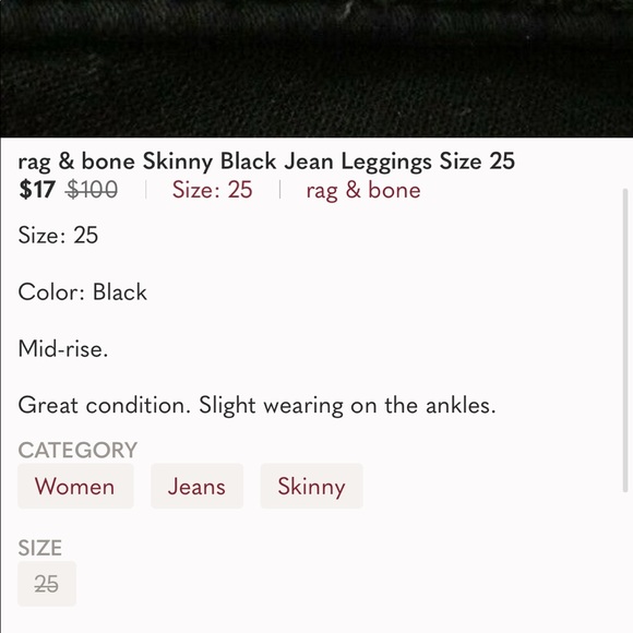 rag & bone Skinny Jeans - Picture 6 of 6